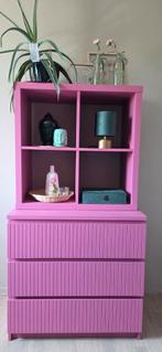 Mooie roze ladekast, Huis en Inrichting, Ophalen, Zo goed als nieuw, Minder dan 150 cm, Minder dan 100 cm