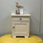 Vintage gerestyled nachtkastjes hout halkastje brocante j`60, Niet bekend, Niet bekend, Zo goed als nieuw, Niet bekend