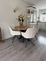 Eetkamerstoelen teddy gebroken wit ( 4 stuks), Ophalen, Gebruikt, Wit, Vier