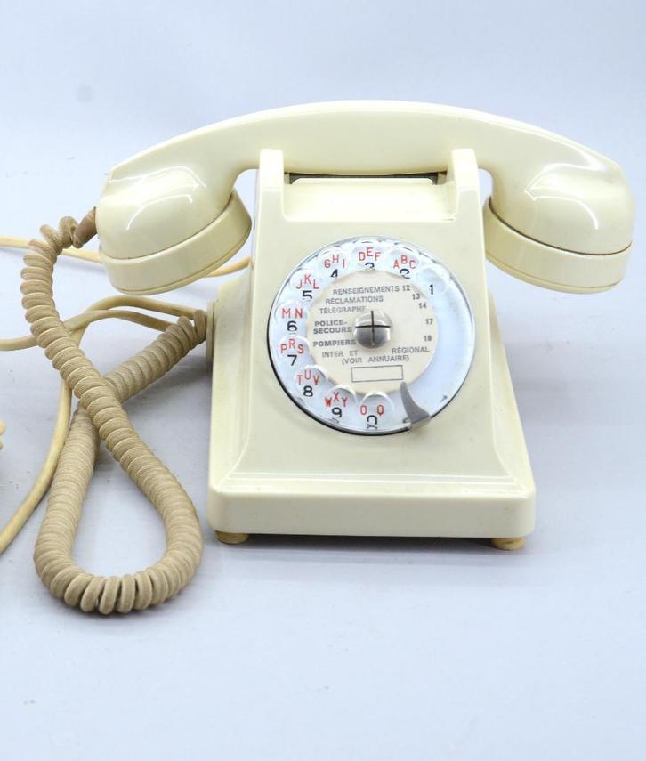 Wit bakelieten telefoon 1958+ extra: bellen, 2e luidspreker, Antiek en Kunst, Antiek | Kantoor en Zakelijk, Ophalen of Verzenden