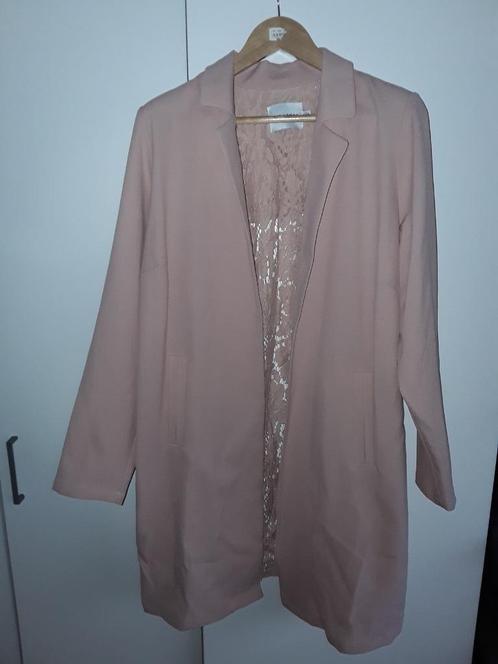 Junarose Oud Roze Jas Met Kant Maat L = Maat 46/48, Kleding | Dames, Grote Maten, Nieuw, Jas of Mantel, Roze, Verzenden
