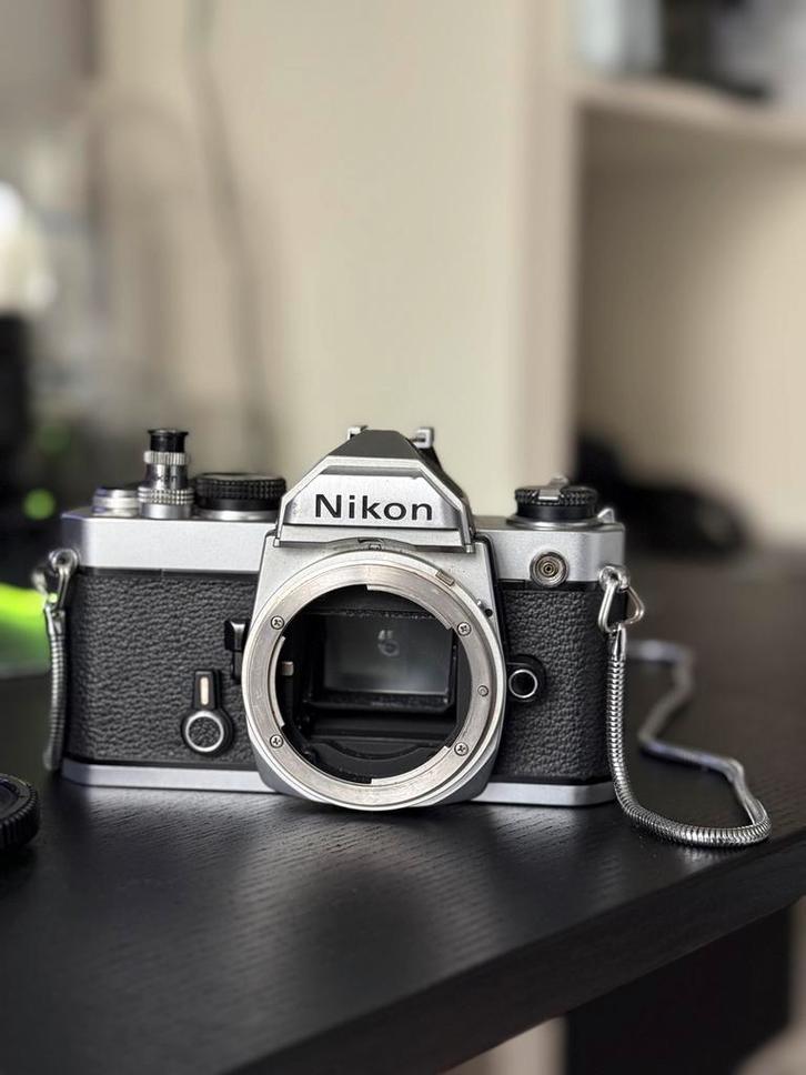 Nikon FM ,zilver , in nette staat, Audio, Tv en Foto, Fotocamera's Analoog, Gebruikt, Spiegelreflex, Nikon, Ophalen of Verzenden