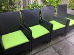 5 tuinstoelen antraciet., Tuin en Terras, Tuinstoelen, Ophalen, Gebruikt, Wicker