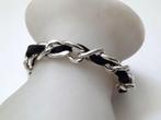 Stoere zilverkleurige armband kettingschakels design, Ophalen, Nieuw, Zilver, Staal