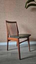 Set van 4 Vintage Spijlenstoelen – Zijlstra Joure  jaren 60, Leer, Nederlands - Scandinavisch Design, Gebruikt, Bruin