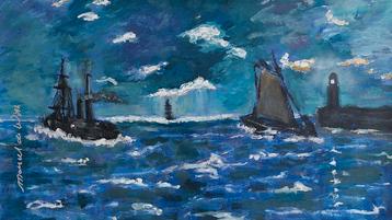 -STORMY SEA- Marcel de With (1964). beschikbaar voor biedingen