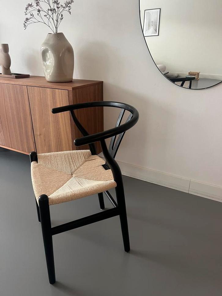 Wishbone Chair - Loods 5 Eetkamerstoel, Huis en Inrichting, Stoelen, Gebruikt, Eén, Hout, Zwart, Ophalen