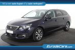 Peugeot 308 SW GT-line 130 *1ste Eigenaar*Automaat*Trekhaak*, Auto's, Gebruikt, 1199 cc, Blauw, Leder en Stof