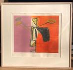 Abstracte zeefdruk van J. Hennig, Antiek en Kunst, Kunst | Litho's en Zeefdrukken, Ophalen of Verzenden