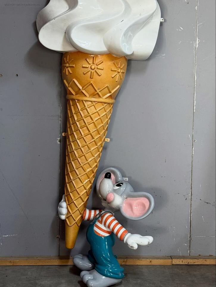 Julianatoren Gevelreclame: Muis met Softijs, Verzamelen, Poppetjes en Figuurtjes, Ophalen of Verzenden