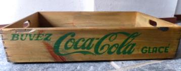 Mooie grote Coca Cola kist / dienblad / vintage / Frankrijk
