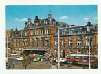 Den Haag - Station Hollands Spoor, met oude auto's en bus, Verzenden, Gelopen, Zuid-Holland