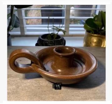 2 x Brocante Bruine stenen Blaker of witte Blaker, pr.p.stuk beschikbaar voor biedingen