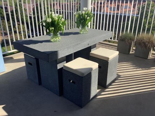 Tuintafelset, Tuin en Terras, Tuintafels, Zo goed als nieuw, Rechthoekig, Overige materialen, Ophalen