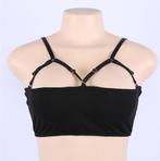 Zwarte tank top dames sexy crop topje harnas halve cup, Kleding | Dames, Verzenden, Nieuw, Zwart, Zonder mouw