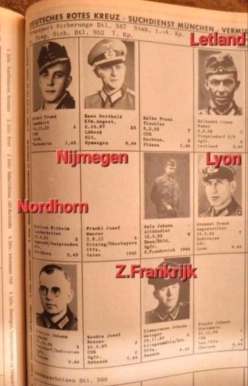 Deutsches Rotes Kreuz Vermisstenbildliste FE-FG  o.a Holland beschikbaar voor biedingen