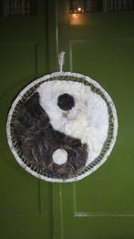 Wollen Yin en Yang, wand decoratie, gevilte wol, 54cm diam., Nieuw, Verzenden