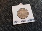 2 Mark Wurtemberg 1904 Zilver Duitsland, Ophalen of Verzenden, Duitsland, Zilver