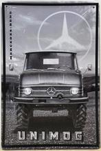 Mercedes Benz unimog relief reclamebord van metaal wandbord, Nieuw, Ophalen of Verzenden