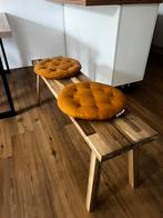 Houten bankje, Huis en Inrichting, Banken | Bankstellen, Ophalen, Minder dan 75 cm, Tweepersoons, Zo goed als nieuw