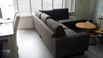 Bank Leer Suède donker grijs, Ophalen, 250 tot 300 cm, Gebruikt, 100 tot 125 cm