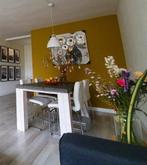 Steigerhouten eettafel (160x100cm) + gratis stoelen, Huis en Inrichting, Tafels | Eettafels, Gebruikt, 100 tot 150 cm, Ophalen of Verzenden