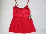 Rode top met strass maat S Nieuw, Kleding | Dames, Tops, Ophalen of Verzenden, Nieuw, Rood, Zonder mouw