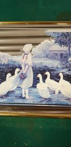 spiegel schilderij ,meisje met ganzen, Ophalen of Verzenden, 'T Olde Gre-j, Info@toldegrej.nl, Endepoelstraat 20f Didam
