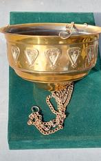 antieke koperen  jardiniere, jugendstil, Antiek en Kunst, Ophalen of Verzenden