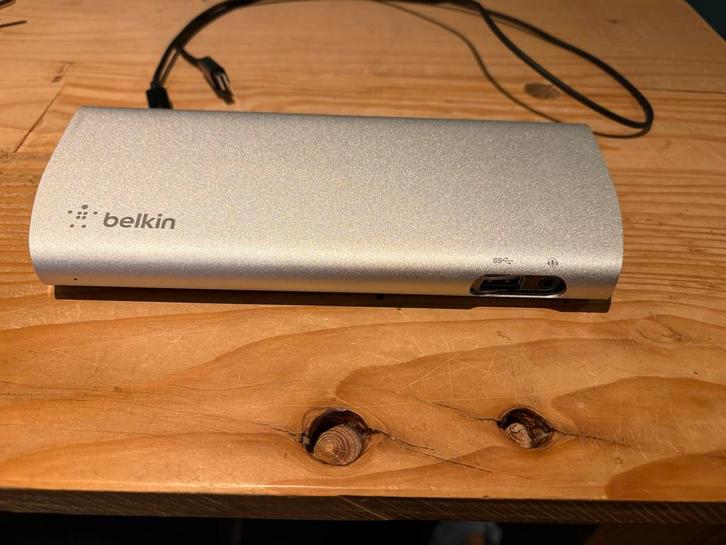 Tekoop Belkin F4U085 Thunderbolt 2 Dock, Computers en Software, Dockingstations, Zo goed als nieuw, Docking station, Harde schijf