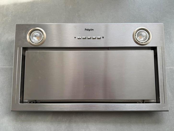 Pelgrim ISW950RVS Inbouw Afzuigkap - RVS, Witgoed en Apparatuur, Afzuigkappen, Gebruikt, Inbouw, Vlakschermkap, 400 tot 600 m³ per uur