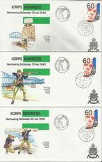 Korps Mariniers: Rotterdam Oorlog 10 mei 1940, 3 enveloppen, Ophalen of Verzenden, Nederland
