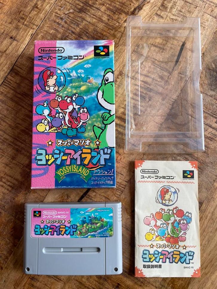 Super Mario World 2 Yoshi’s Island SNES SFC CIB NTSC, Spelcomputers en Games, Games | Nintendo Super NES, Zo goed als nieuw, 1 speler