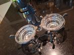Antiek kristal met zilveren struisvogelkopjes, Antiek en Kunst, Ophalen of Verzenden
