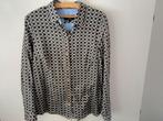 Clarina blouse met retroprint maat 42, Blauw, Maat 42/44 (L), Zo goed als nieuw, Clarina