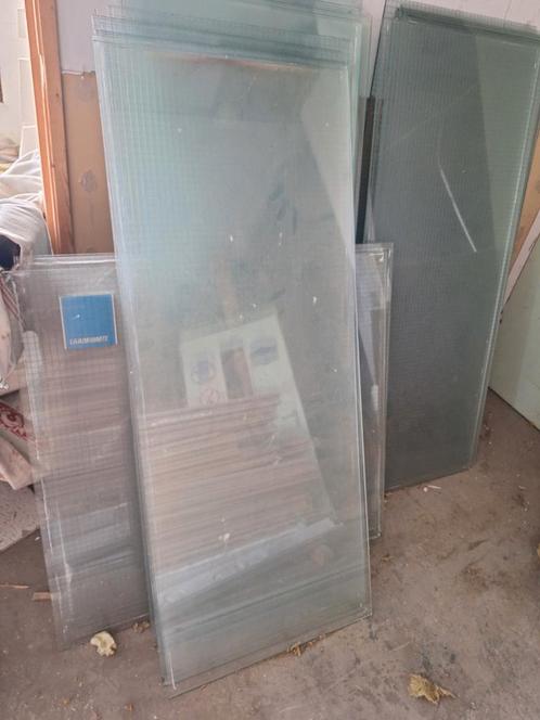 39x Diverse Glasplaten - Draadglas - Verschillende Maten, Doe-het-zelf en Verbouw, Glas en Ramen, Gebruikt, Glasplaat, 120 tot 160 cm