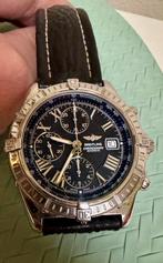Originele Breitling Crosswind 43 mm automatic. A13055.Comp, Leer, Staal, Breitling, Polshorloge