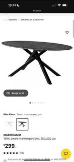 Ovale zwarte IKEA tafel - kleine beschadiging, Ophalen, Kunststof, Gebruikt, 100 tot 150 cm