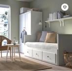 Hemnes Eenpersoonsbed met Logeerbed, Huis en Inrichting, Ophalen, 90 cm, Eenpersoons, Hout