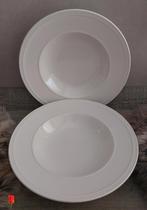 Wedgwood Windsor 2 diepe borden met parelrand 23 cm, Huis en Inrichting, Keuken | Servies, Bord(en), Wedgwood, Ophalen of Verzenden