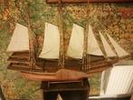 GEWELDIG OUD EIGEN BOUW HOUTEN MODELSCHIP TOPSTAAT 105X75 CM, Gebruikt, X, Ophalen, Overige merken