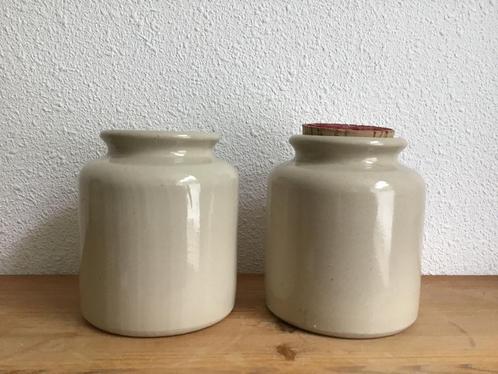 Franse brocante Gres mosterdpot., Antiek en Kunst, Curiosa en Brocante, Ophalen of Verzenden