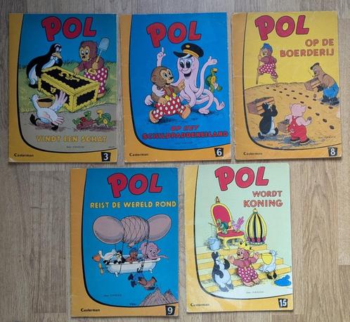5 stuks Pol Stripboeken, de nummers 3, 6, 8, 9 en 15., Boeken, Stripboeken, Gelezen, Meerdere stripboeken, Ophalen of Verzenden