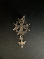 Hugenoten kruis, zilver, Sieraden, Tassen en Uiterlijk, Kettinghangers, Ophalen of Verzenden, Zo goed als nieuw, Kruis of Symbool