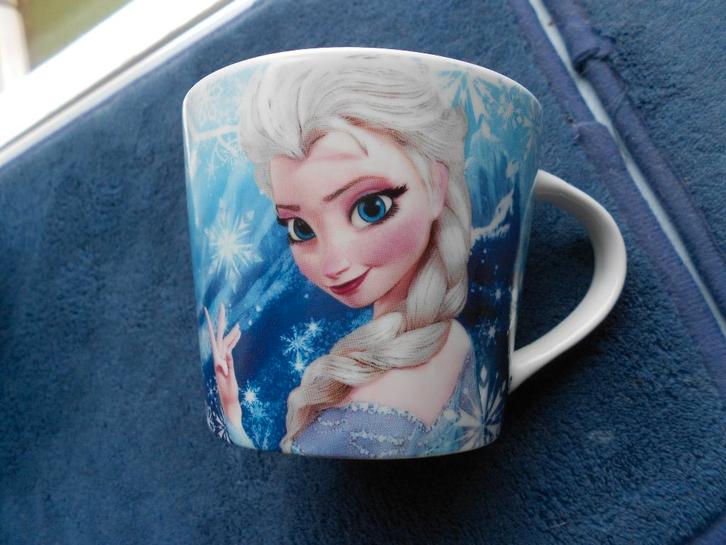 Frozen beker Elsa, Verzamelen, Disney, Gebruikt, Servies, Overige figuren, Ophalen