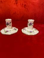 2 Caldovia Bone China kandelaars,fijn porselein hoog 9.5 cm, Ophalen of Verzenden
