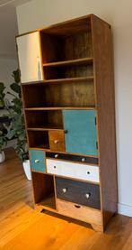 Kare (boeken)kast, multicolor + verschillende handgrepen, Ophalen, 50 tot 100 cm, Zo goed als nieuw, 150 tot 200 cm