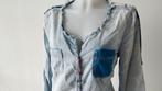 Geisha Blouse Maat 38, Maat 38/40 (M), Geisha, Blauw, Onbekend
