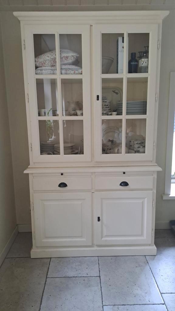 Mooie vitrinekast, Huis en Inrichting, Kasten | Vitrinekasten, Gebruikt, 150 tot 200 cm, 100 tot 150 cm, 25 tot 50 cm, Met lade(s)