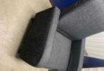 Fauteuil grijze stof/zwart Z.s.m, Ophalen, Gebruikt, 125 tot 150 cm, 100 tot 125 cm